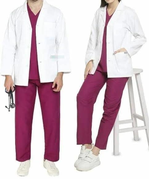 SEEMESH ENTERPRISES Unisex Cotton Full Sleeve Lab Coat for College Students (Off White, Free Size)