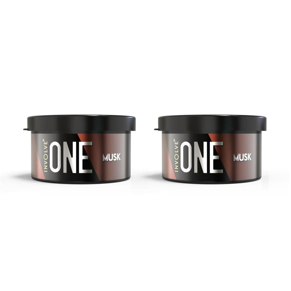 Involve your senses One Musk Organic Car Perfume | Pack of 2 | Fiber Air Freshener To Freshen'Up Your Car | Car interior Accessories