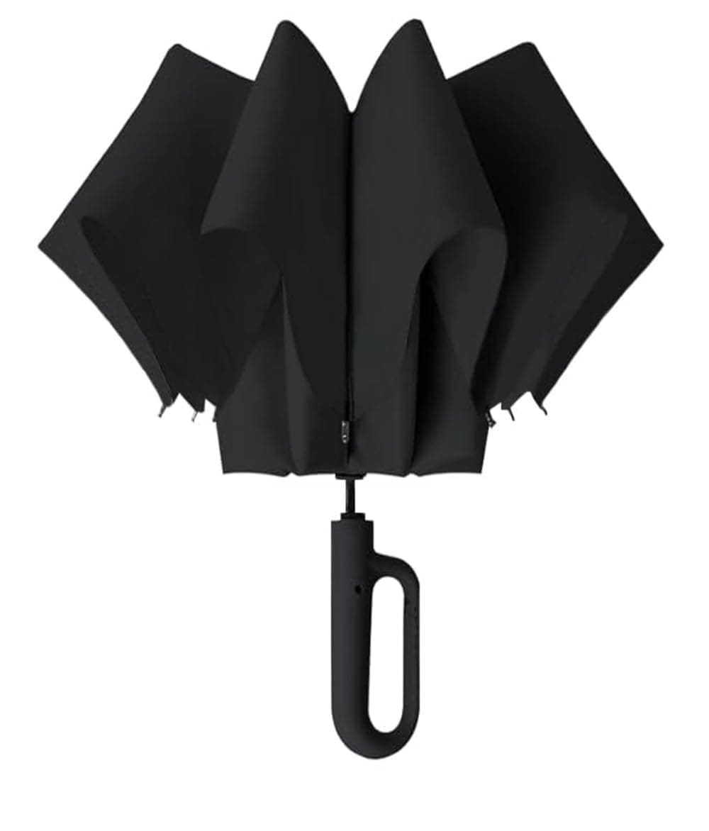 TEKCOOL UV Umbrella with Novelty Carabiner Handle, Travel Umbrellas for Rain and Sun Windproof Compact, Automatic Open Close, 8 Ribs, Portable Umbrella for Men and Women(Black)?.