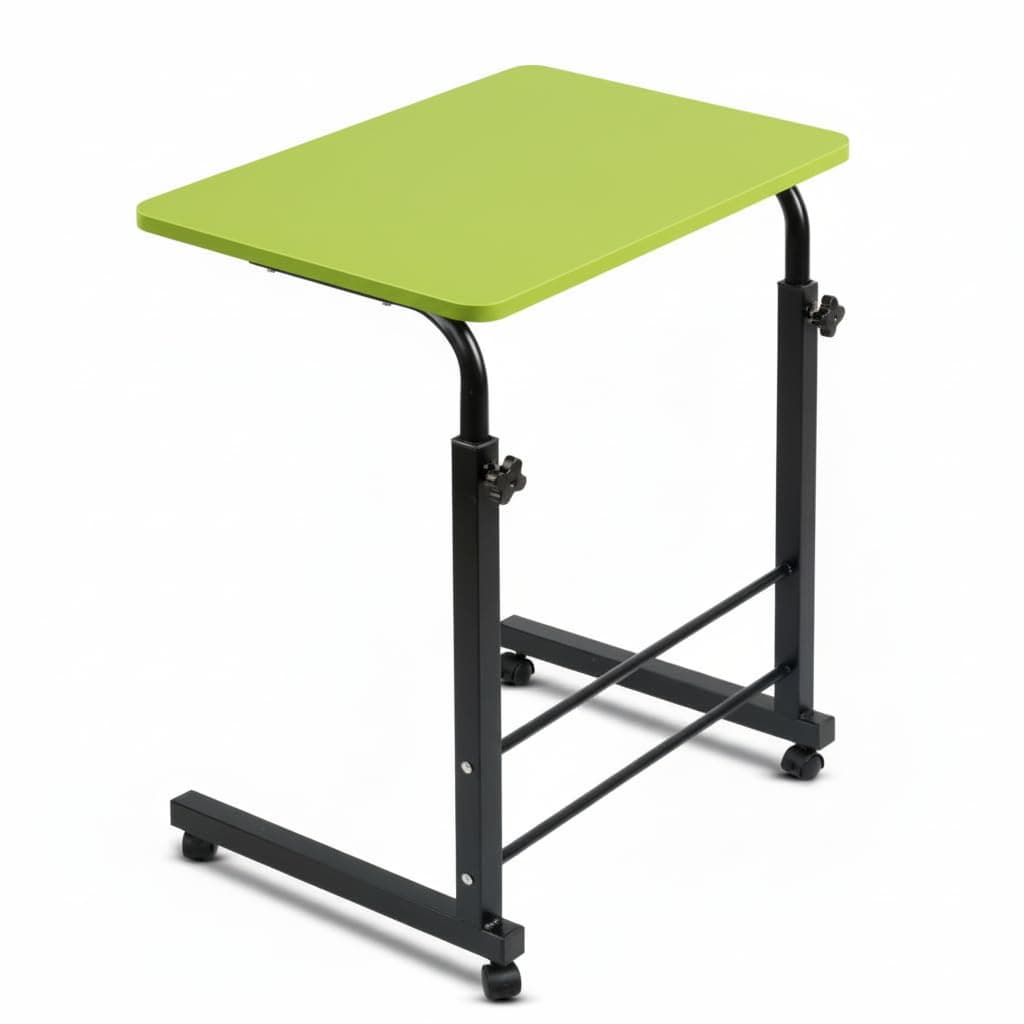 TECHNOVIBES Foldable Study Table/Bed Table/Foldable and Portable Wooden/Writing Desk for Office/Home/School (Green with Black Leg)