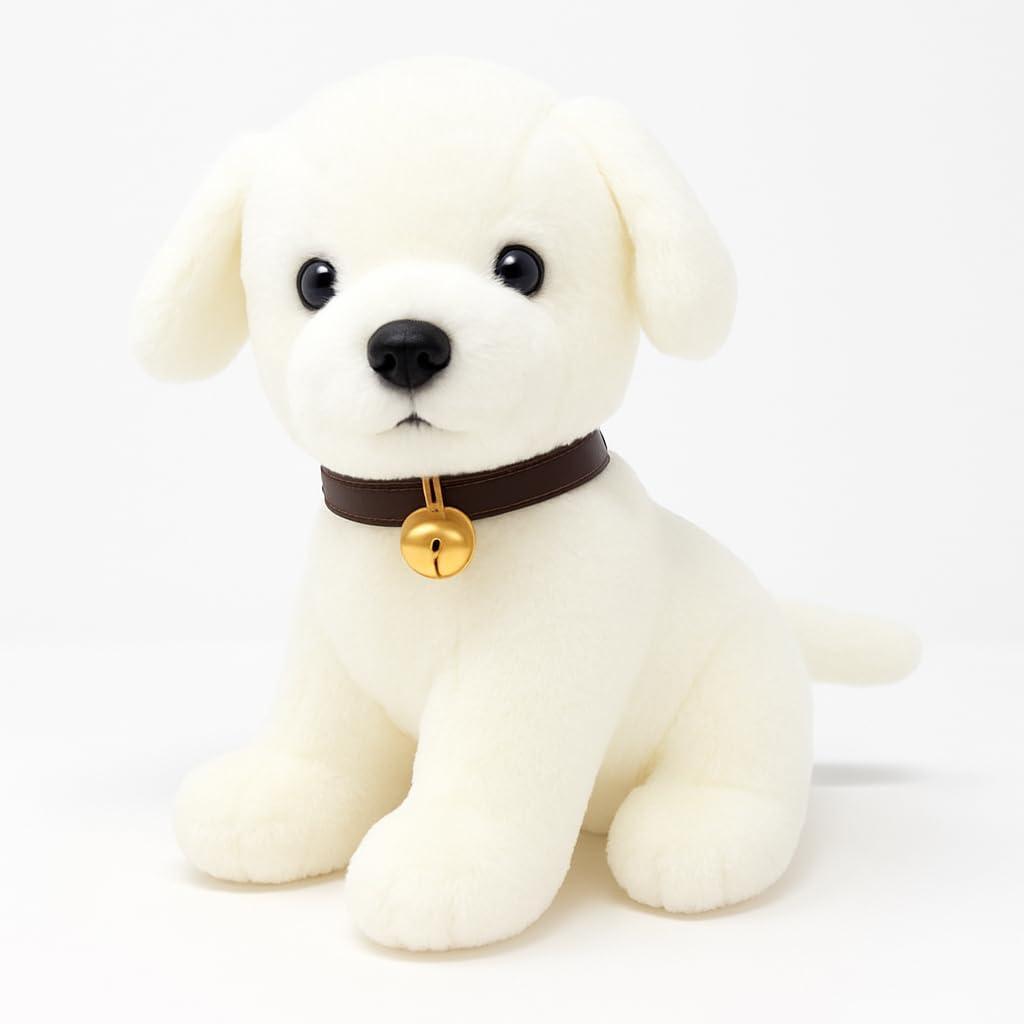 Storescent Soft Plush White Puppy Stuffed Animal 25cm | Kids Animal Home Decor for Boys & Girls Soft Dog Plush Toy