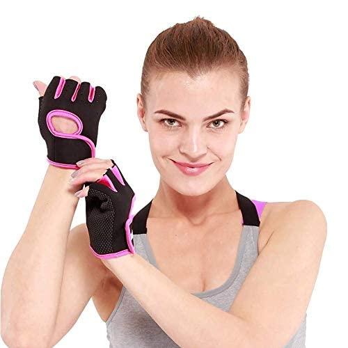 Gymwar Gym Gloves for Weight Lifting Crossfit Fitness Workout Exercise Hand Grips for Women (Free Size)