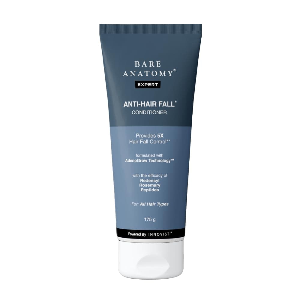 Bare Anatomy Anti-Hair Fall Conditioner for Hair Fall with Redensyl, Rosemary & Peptides | Reduces Hair Thinning & Breakage | Strengthens Hair, Reduces Frizz & Adds Shine | For All Hair Types | 175gm