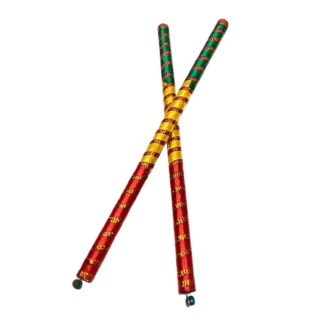 Luckymorden Multicolor Dandiya Sticks, Pair 1