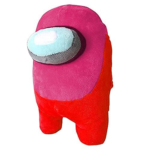 HUG 'n' FEEL SOFT TOYS Among us Toys, Among us Toys Imposter, Among Us Plush Toy, Soft Toys for Babies, Girls/Boy, Birthday Gift for Girls & Boy, Birthday Gift Baby Toys (18 cm, Rani Pink and Red)