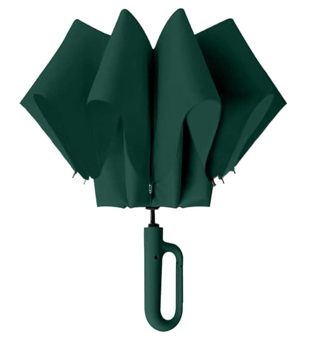 TEKCOOL UV Umbrella with Novelty Carabiner Handle, Travel Umbrellas for Rain and Sun Windproof Compact, Automatic Open Close, 8 Ribs, Portable Umbrella for Men and Women(Green)?.