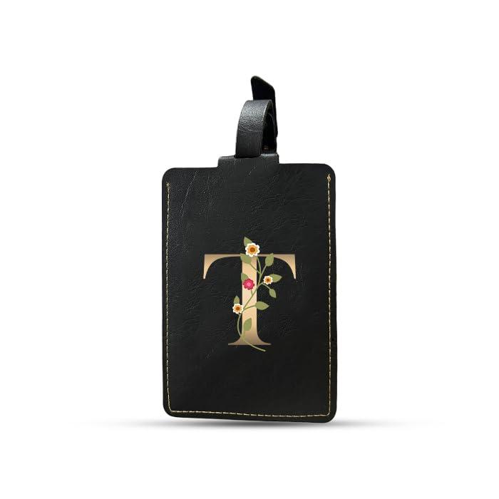 The Messy Corner Blossom Luggage Tag | Floral Initial Luggage Tag | Alphabetical Monogram Travel Tag for Bag & Backpacks | Unisex Travel Gift |AZ| (T)