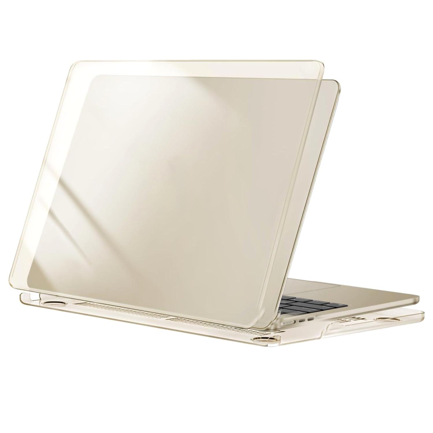 Dyazo Hard Shell Case Compatible for MacBook Air 13.6 Inch (2022–2026 Release M2 M3 M4 M5 A2681 A3113 A3240 A3449) | Slim Protective Laptop Cover with Touch ID, Crystal Finish & Precise Fit(Starlight)
