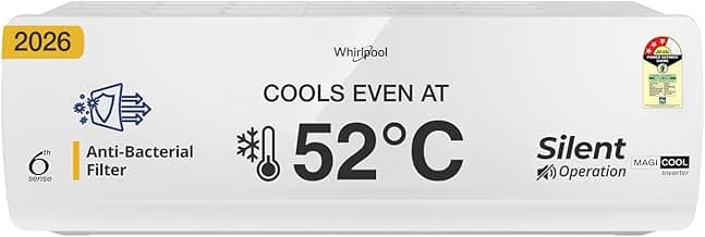 Whirlpool 1.5 Ton 3 Star, New star rated, Magicool Inverter Split AC (MAGICOOL 15T 3S INV CNV S6K2PP0, Copper, Convertible 4-in-1 Cooling Mode, HD Filter White)