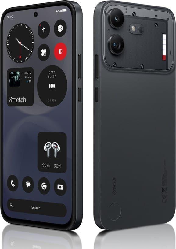 Nothing Phone (4b) 5G (Black, 8GB RAM, 256GB Storage) | Snapdragon 6 Gen 4 Processor | 6.77-inch FHD+ AMOLED Display | 6000mAh Battery | 50MP + 8MP Dual Camera | Android 16