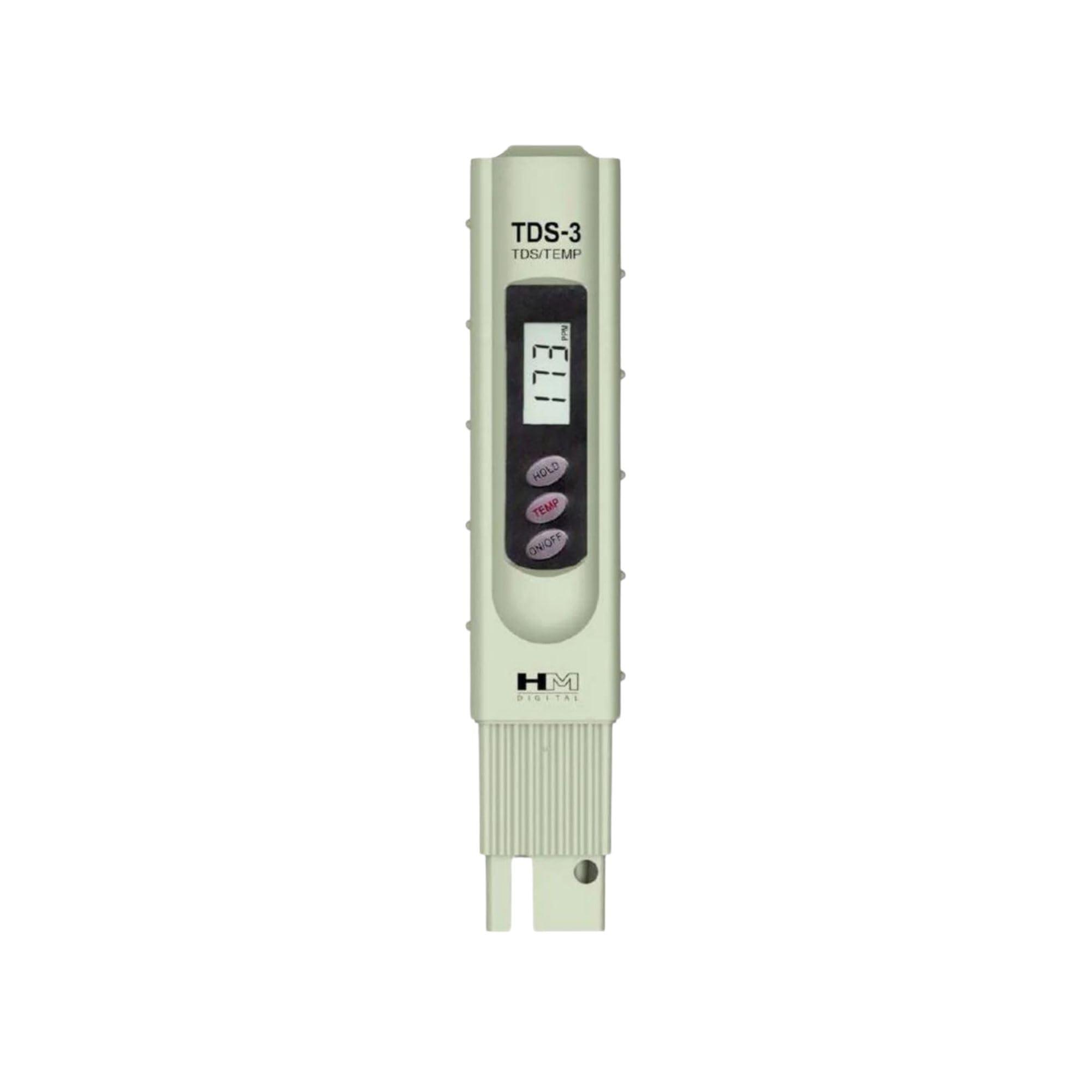 HM Digital TDS3 TDS-3 Pocket TDS Meter Water Tester Meter with Leather Carry Case and Temperature Display