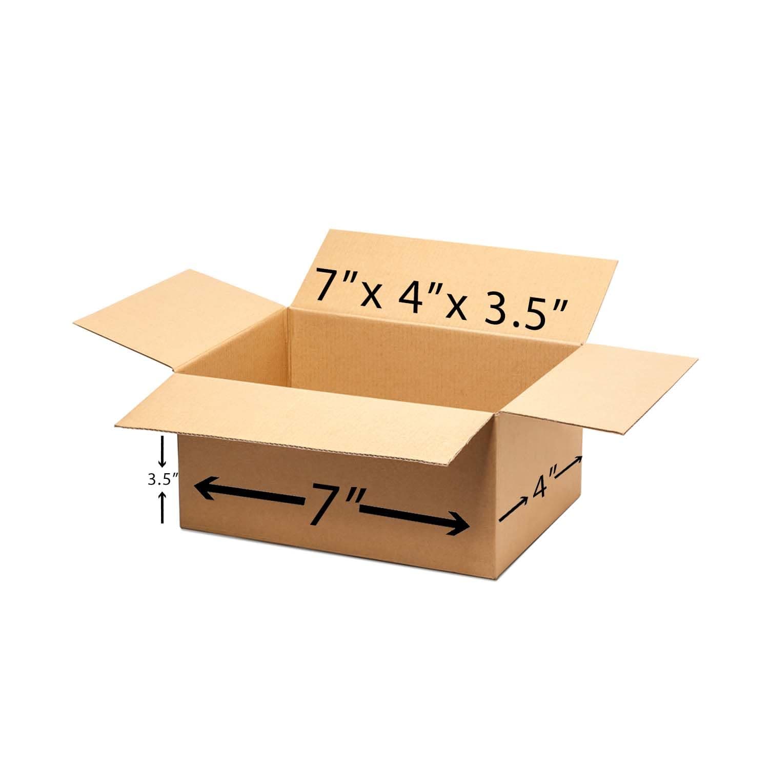 BonKaso 3 Ply Corrugated Boxes for Packaging | 7"x4"x3.5" (Pack of 20) | Brown Cardboard Packing Boxes for Shipping, Moving & Storage | Carton Box for Courier & Goods Transportation