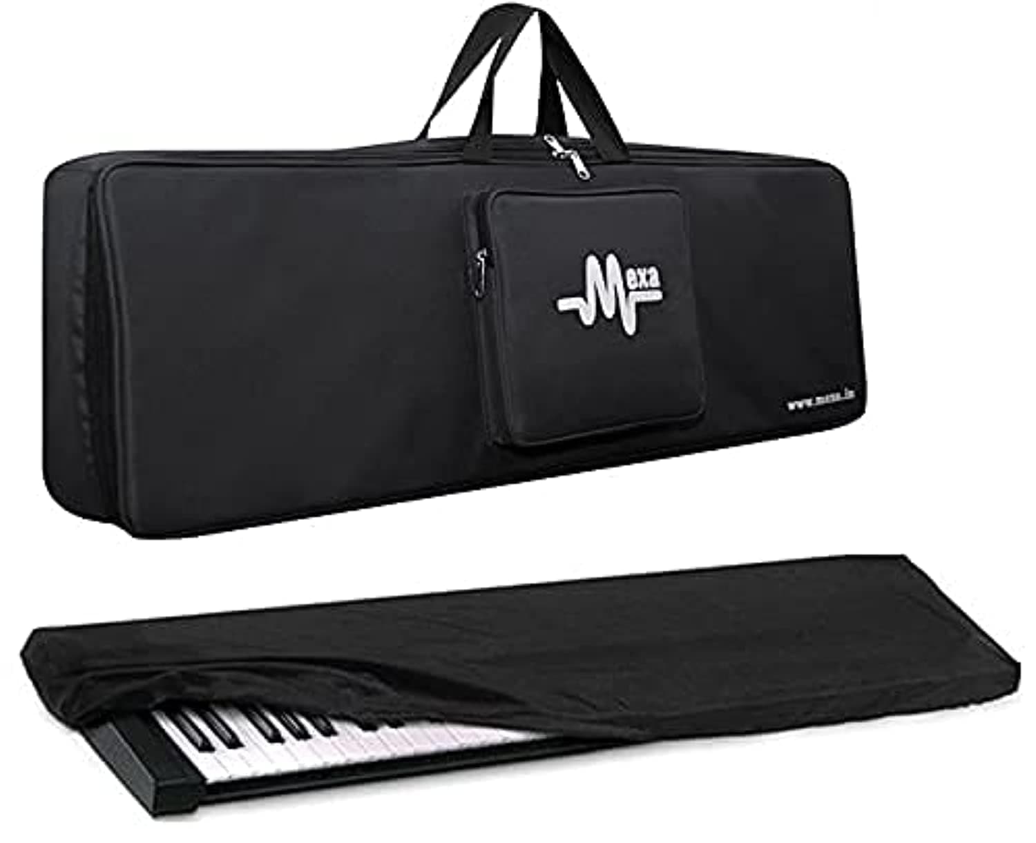 Mexa Keyboard Bag Compatible with Yamaha E353, E363, E373, E383, E453, E463, E473, I455, I425, I300, I400, I500 Keyboard & Casio CT-X870IN, X8000IN, X9000IN Keyboard with Dust Cover Padded Quality