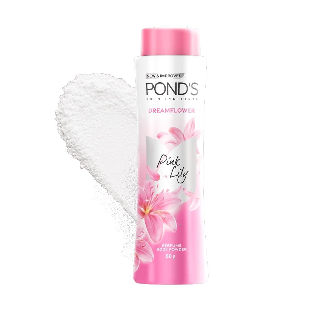 POND'S Dreamflower Fragrant Talc Powder with Vitamin B3, Pack of 1, 80gm