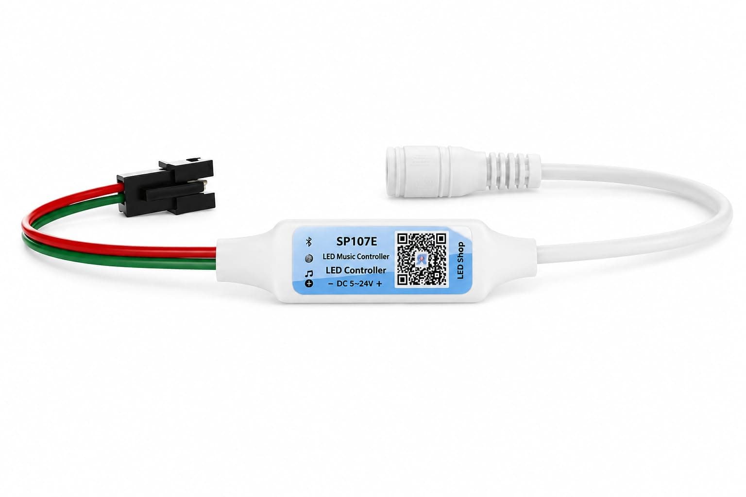 SP ELECTRON SP621E Bluetooth Music LED Controller, APP Control for WS2812B WS2811 WS2815 Addressable RGB LED Strip Lights, Sound Reactive, DC 5-24V (Pack of 1)