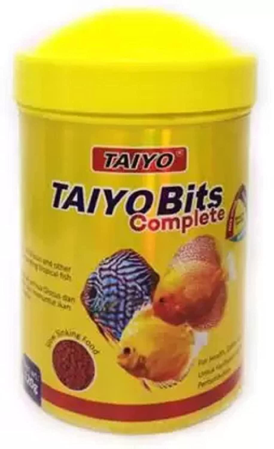 TAIYO Bits Complete Aquarium Fish Food for All Tropical Fishes | The Natural Color Enhancer | 120 g