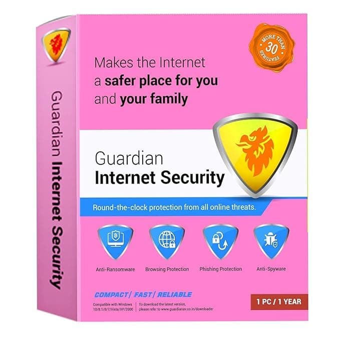 Pranav Enterprises | Guardian Internet Security 1 User 1 Year 2022 ( Email Delivery in 2 hours - No CD )