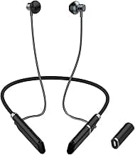 iFAST B-998 Bluetooth 6.0 Wireless Neckband Earphone with Extra Replaceable (Rechargeable) Batteries | HiFi Lossless Sound Quality | Non-Stop Music Playback | Clear Calls with Noise Reduction [Black]