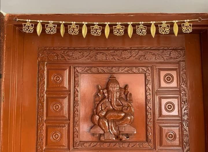 Virushka Handwork GANPATI and Leaf and lumba TORAN, Bandhanwar for Main Door,