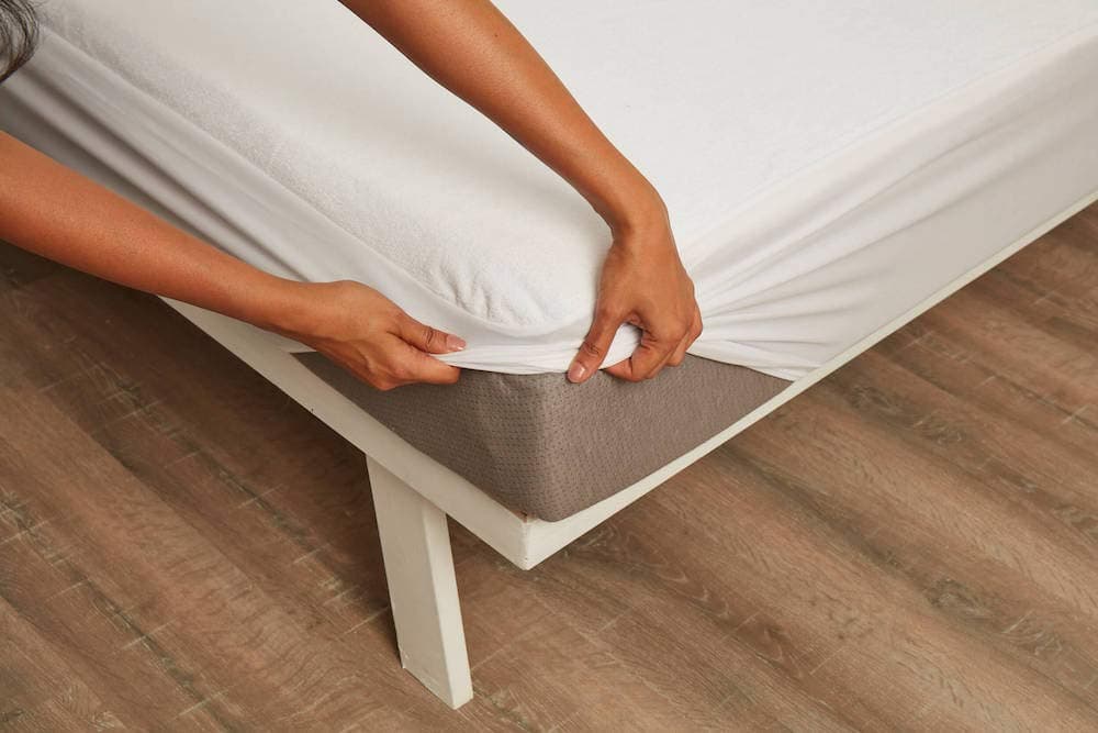 Wakefit Water Proof Terry Cotton Mattress Protector | White | Machine Washable | Super Soft | Fits Mattress Upto 10 inches