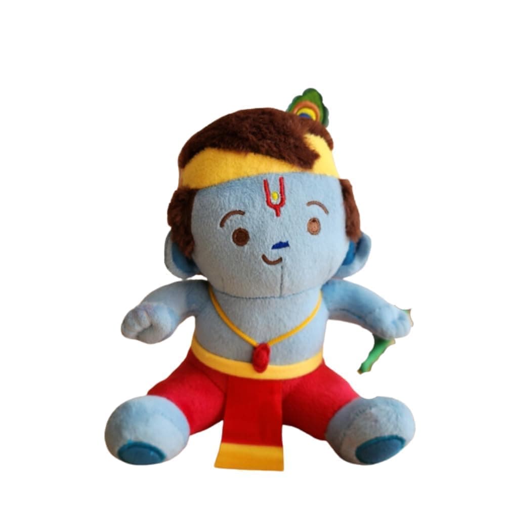HUG 'n' FEEL SOFT TOYS – Krishna JI 25cm Soft Toy Plush Toy | Big Stuffed Animal | Ultra Soft, Huggable & Cuddly Gift for Kids, Girls, Boys | Perfect for Birthday, Valentine’s Day