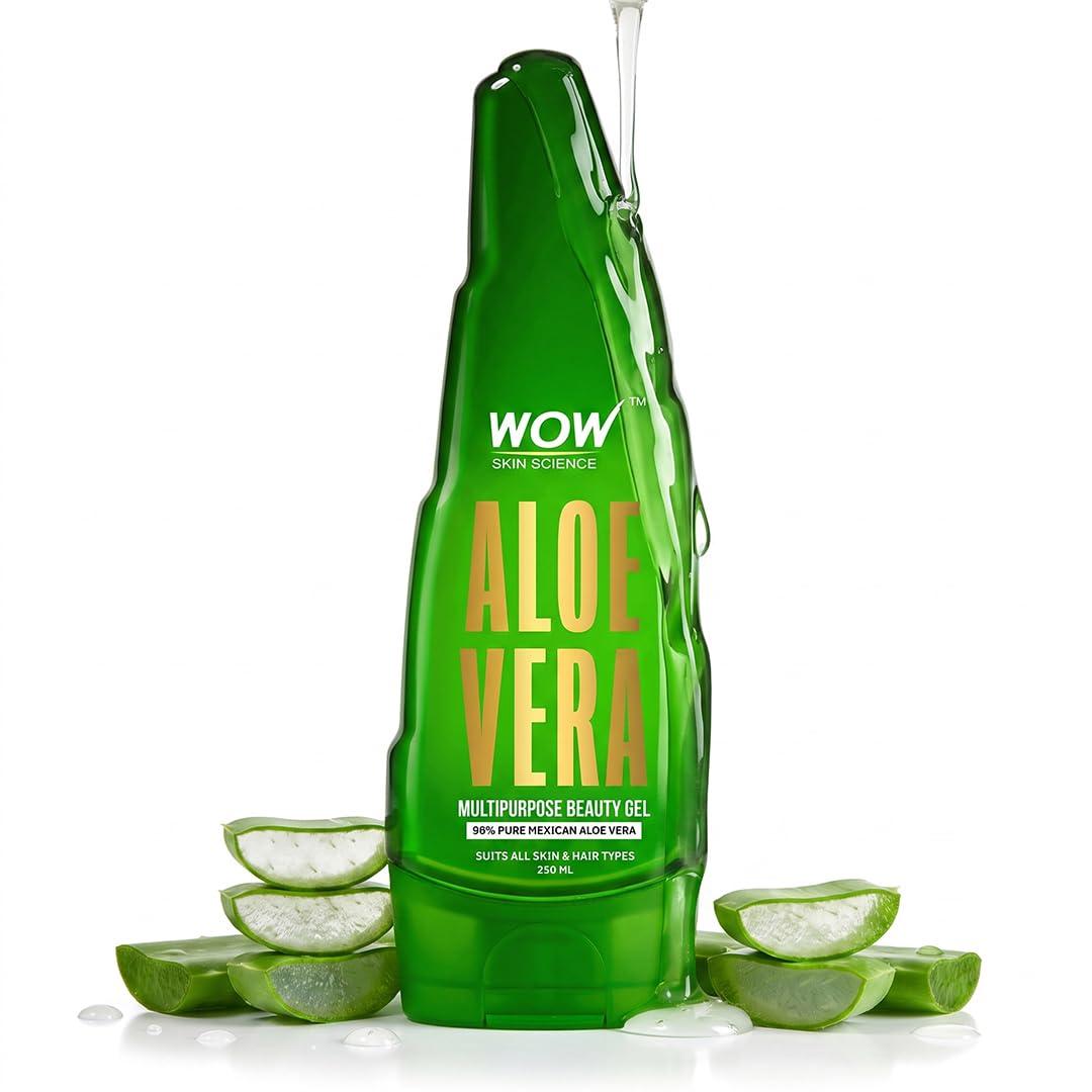 WOW Skin Science Aloe Vera Multipurpose Beauty Gel for Skin and Hair, 250 ml