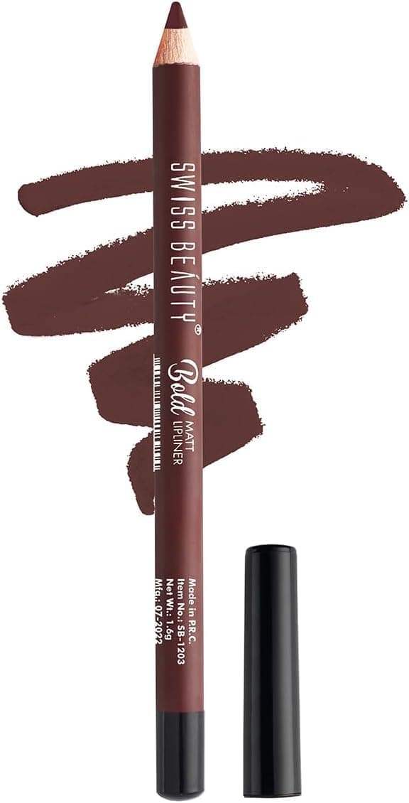 Swiss Beauty Bold Matt Lip Liner | Long-lasting |Matte Finish | Non-drying | Shade-12, 1.6gm