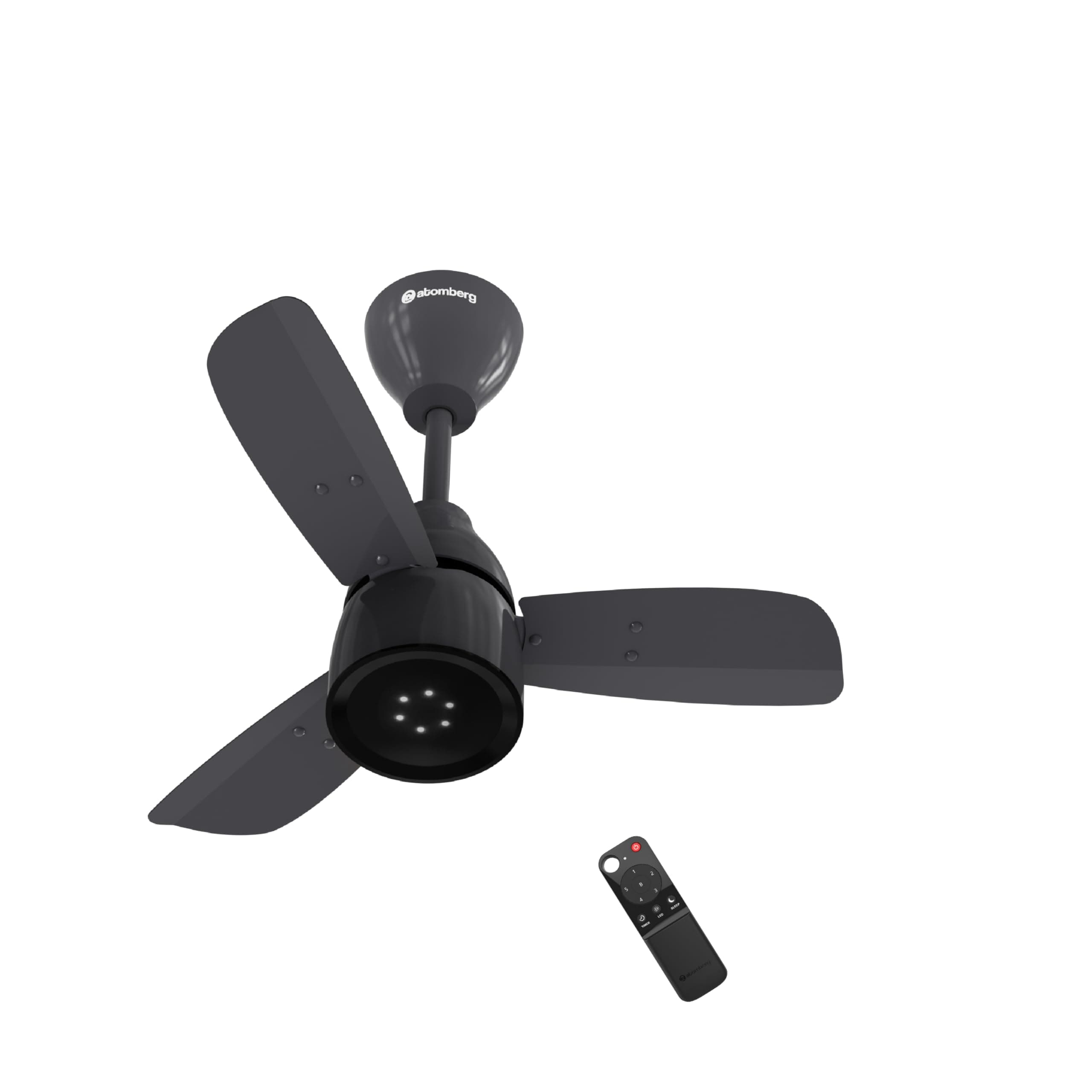 atomberg Renesa Enzel 600mm Newly Launched BLDC Ceiling Fan with Remote | BEE 5 star | High Air Delivery | LED Speed Indicator | Low Noise | Sleek Design | Power Saving | 3 Year Warranty | Pebble Grey