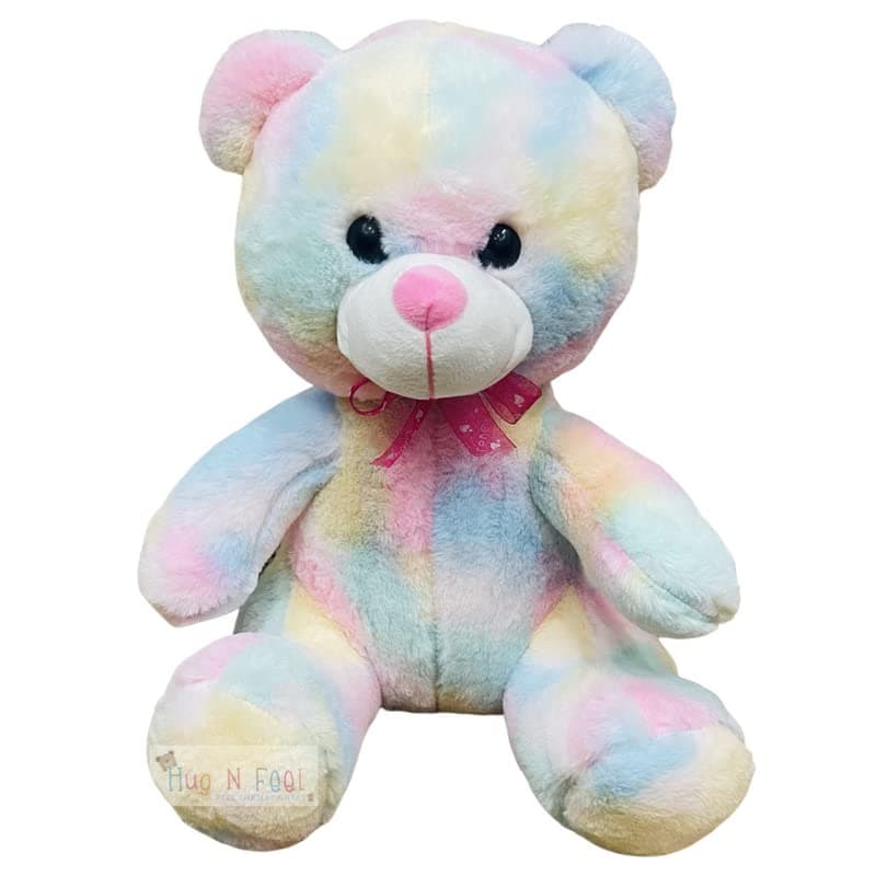 HUG 'n' FEEL SOFT TOYS Super Soft Stuffed Teddy Bear Plush Toy Teddy Bear Cuddly Baby Soft Toy for Girls Birthday Gift Items (55 cm) Rainbow Teddy