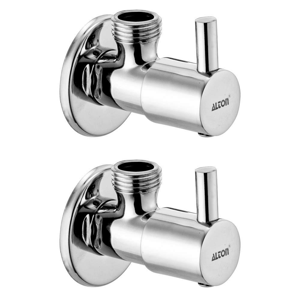 ALTON ALT2025, Brass Angle Valve With Wall Flange, Chrome (2-Piece Set)