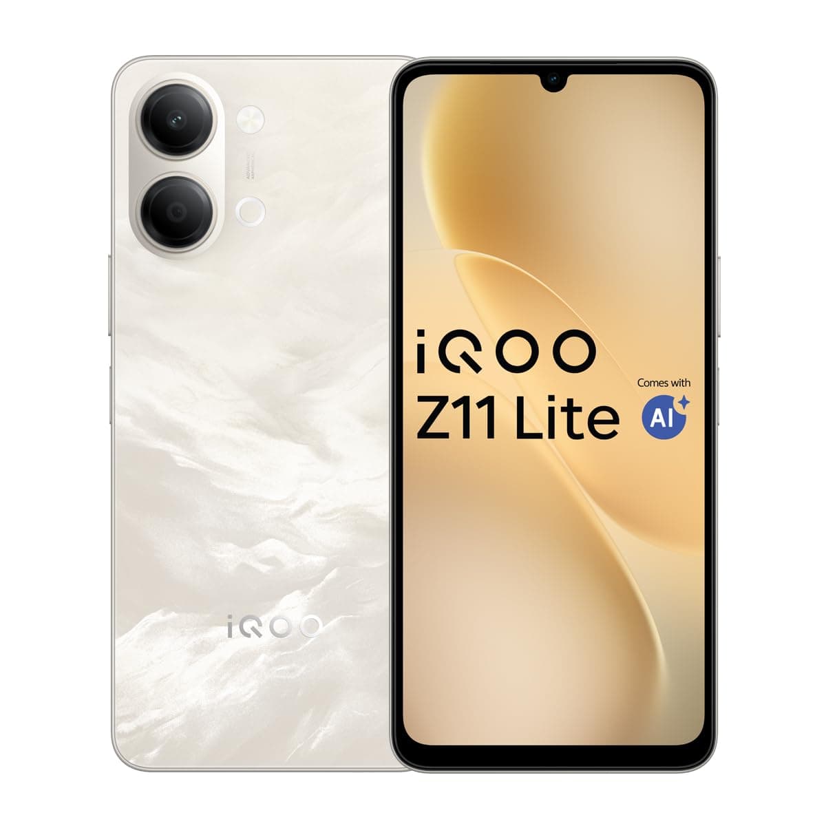 iQOO Z11 Lite 44W 5G (Solar Flame, 6GB RAM, 128GB Storage) | 6500mAh Battery with 44W Fast Charging* | Dimensity 6300 with 579k+ AnTuTu Score* | OriginOS 6.0 with AI Creation* & Private Space*