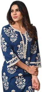 FIRSTRAIN Women Cotton Straight Printed Kurti | Soft Breathable Kurta for Office & Casual Use | | Trendy Festive & Regular Wear Cotton Kurti