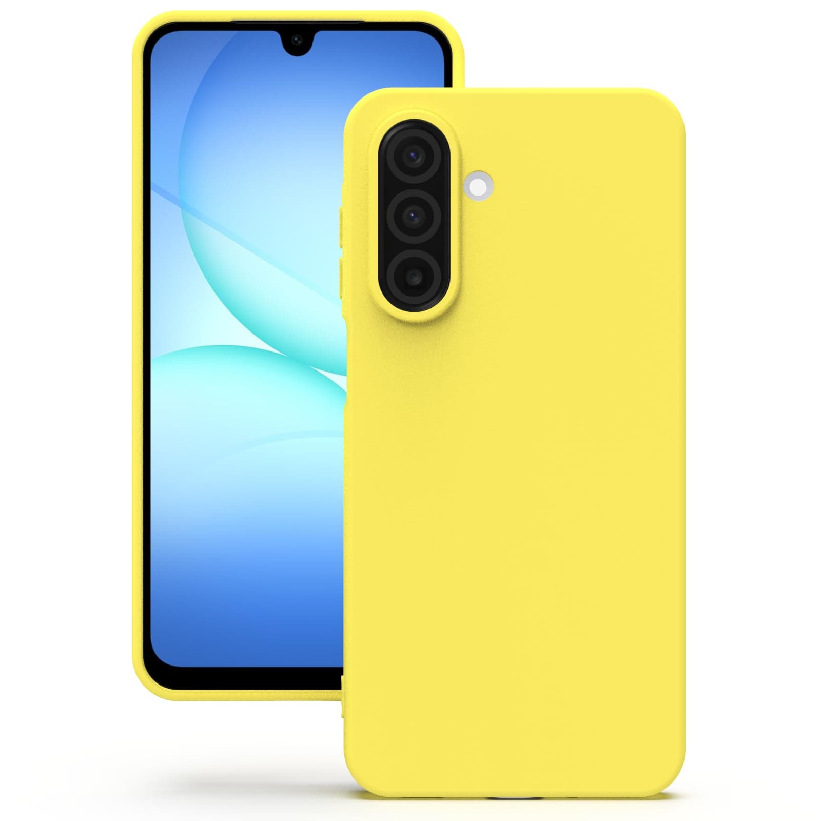 YATWIN Silicone Case for Samsung Galaxy A17 4g/5g, Soft-Touch, Shockproof, DustProof, Antiskid Phone Cover for Samsung Galaxy A17 4g/5g - Yellow