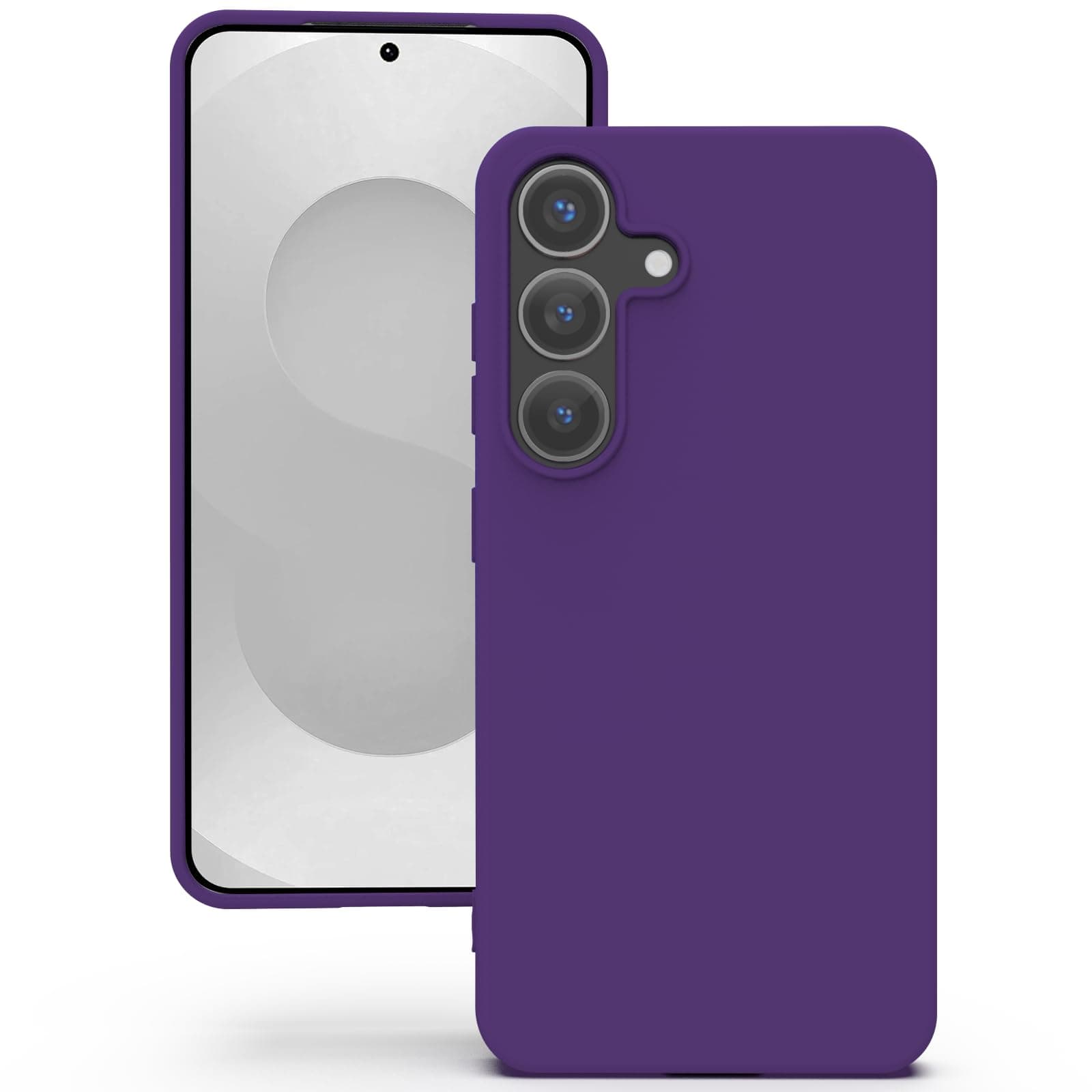 YATWIN Silicone Back Case for Samsung Galaxy S25 Plus, Soft-Touch Phone Back Cover for Samsung Galaxy S25 Plus - Purple