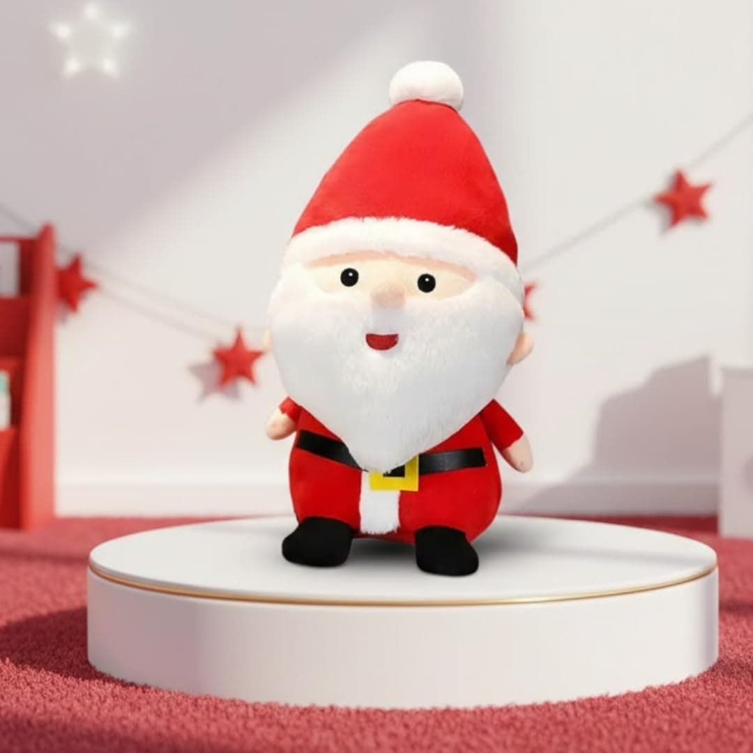Storio Santa Claus Soft Toy with V-Shape Beard Look | Stuffed Plush Christmas Toy for Kids Boys & Girls | Cute Santa Doll for Xmas Decoration & Gifting | Soft & Cuddly Holiday Plush for Home Decor