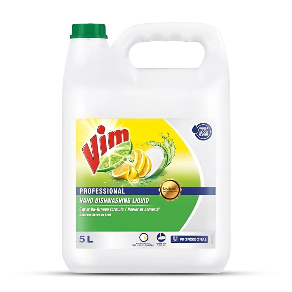 VIM PRO DISHWASH LIQUID 5L | Tough on Grease Dishwash | Dishwash Liquid | Fresh Lemon Fragrance Dishwash
