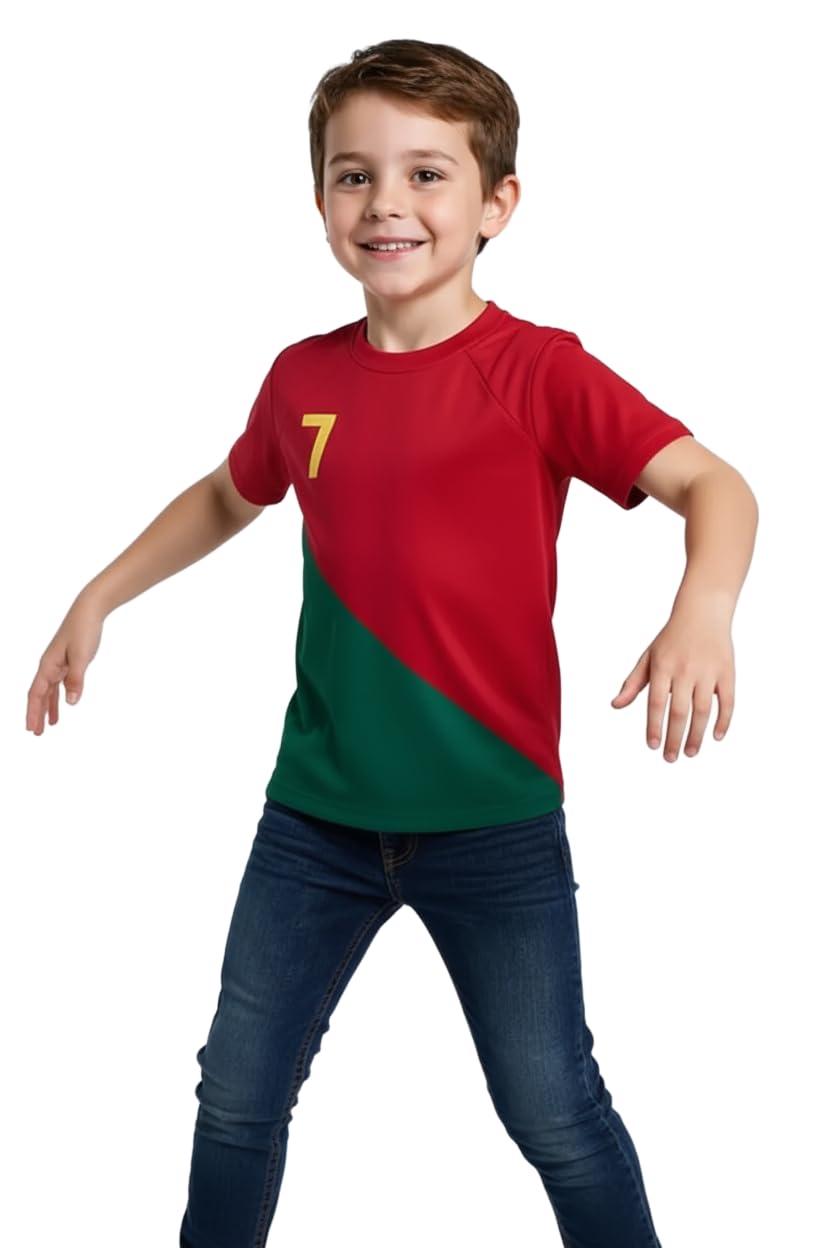 Clothing Accessories Boys Sportswear Shirts Tees 7 8000 M2 Red Green X Small