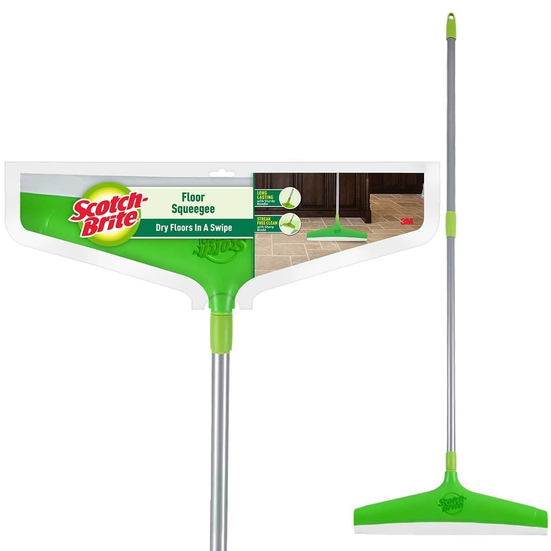 Scotch-Brite Long Floor Wiper | 40 cm TPE Blade for Wider Area Coverage | Streak-Free Floor Cleaning and Drying, Lightweight, for Indoor and Outdoor Use
