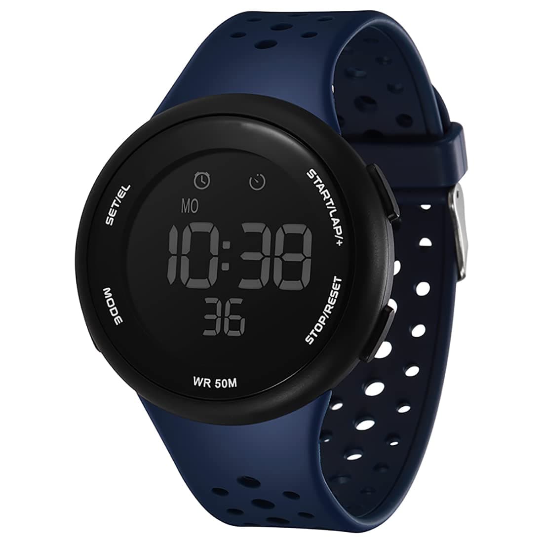 Shocknshop Digital Sports Multi Functional Black Dial Watch for Men Boys -WCH79 (Blue)