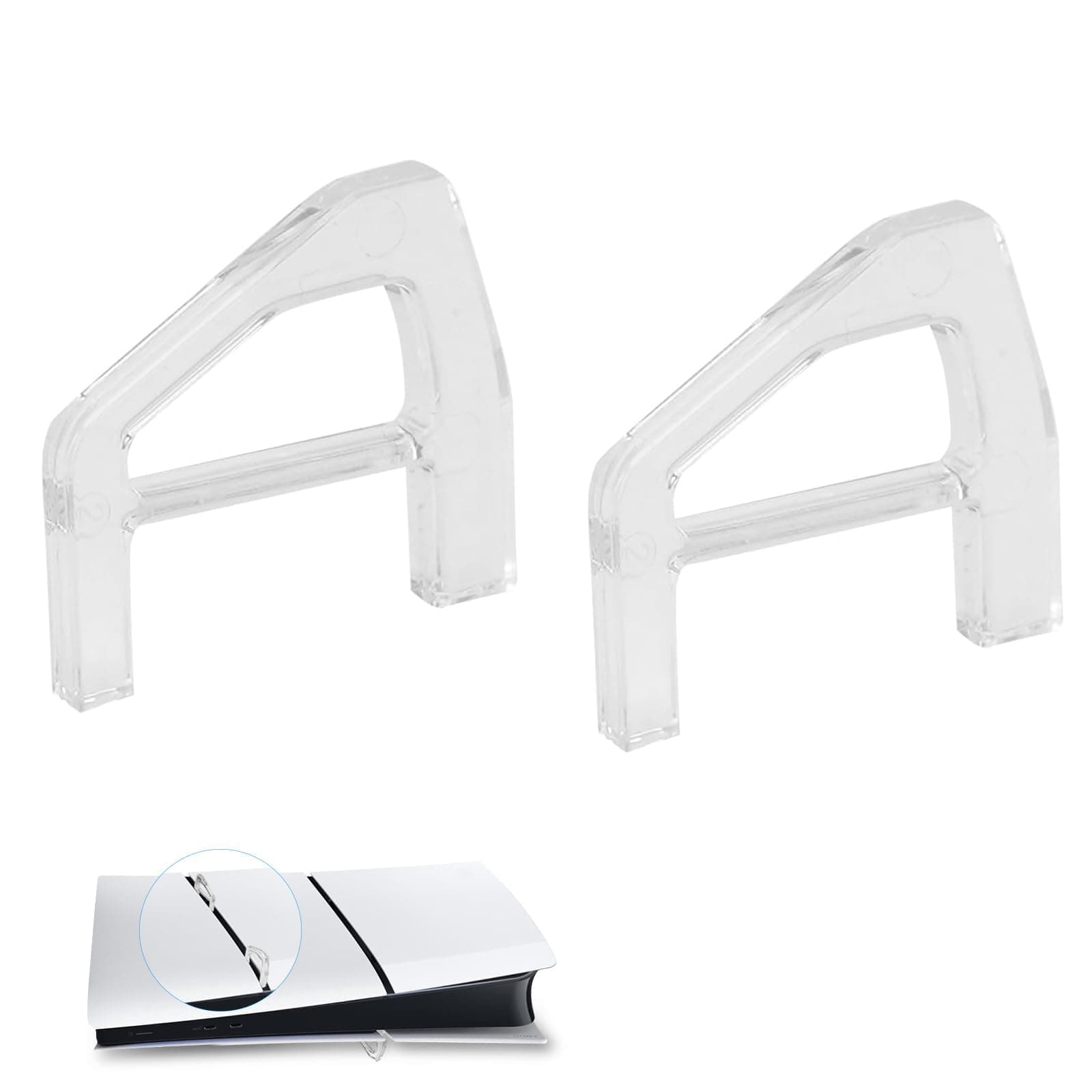 2pcs Stand for PS5 Slim/Pro Digital Edition,Horizontal Stand