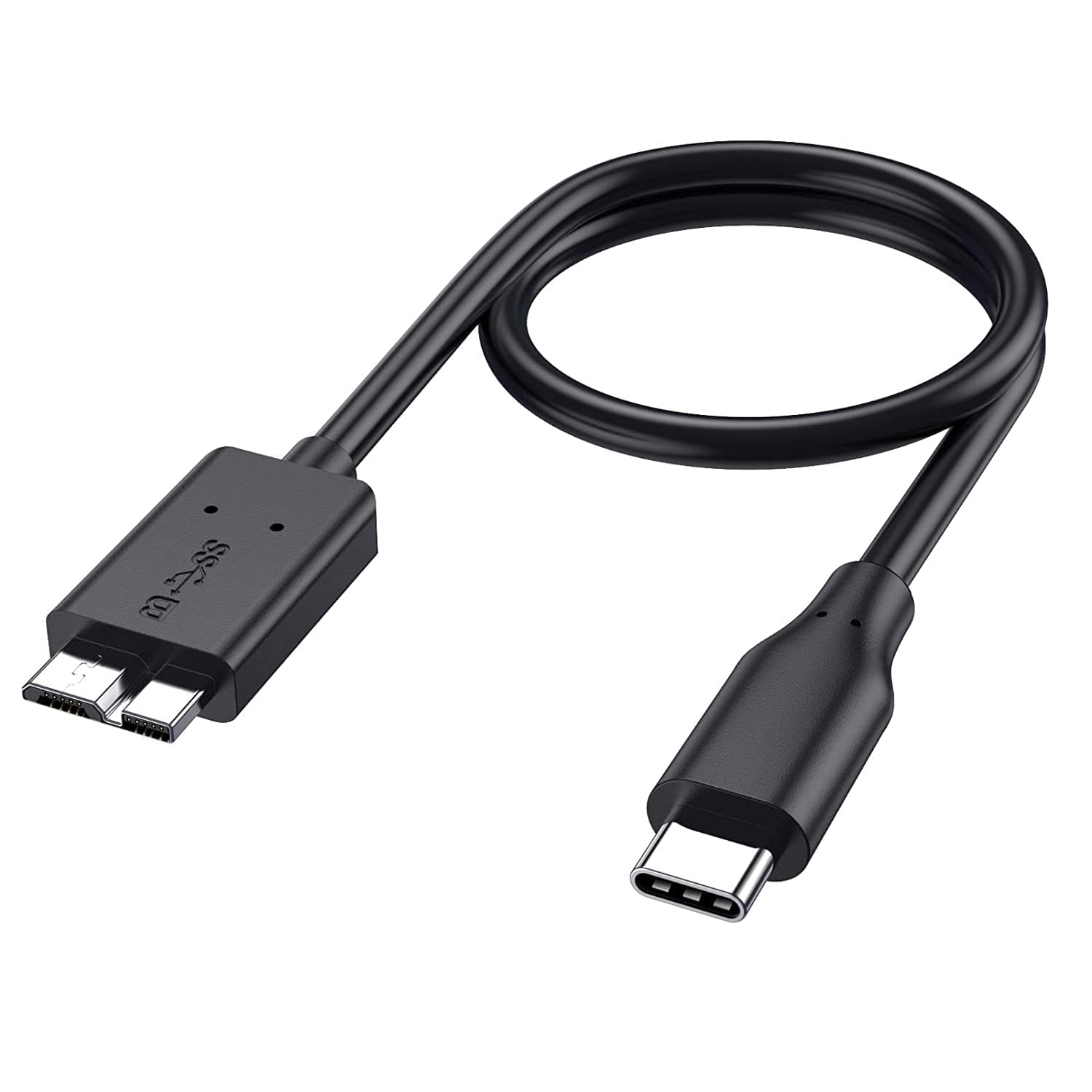 rts usb c hard drive cable USB C Type C to Micro-B USB 3.0 Cable, 10Gbps Fast Charging & Syncing Cord Compatible with Portable External Hard Drives WD, Seagate Expansion, Toshiba, LaCie, Maxtor, 50 CM