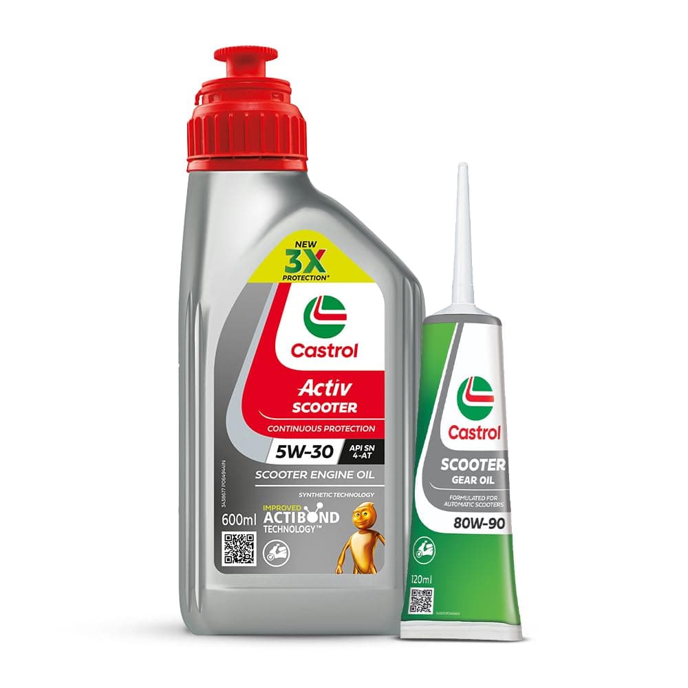 Castrol Activ Scooter 4T 5W-30 Engine Oil for Scooters with Gear Oil 0.72L
