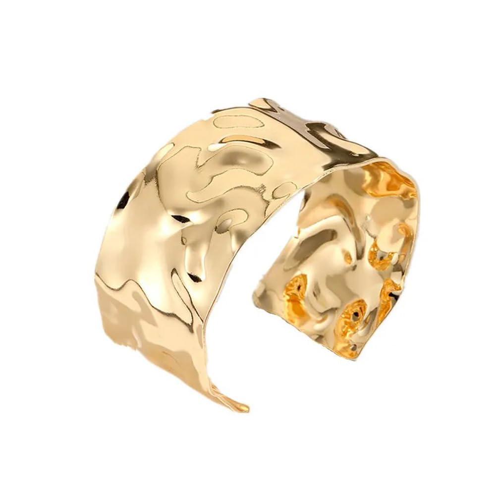 Shining Diva Fashion Gold Plated Latest Stylish Kada Bangle Cuff Bracelet for Women & Girls (16165b) (Gold)