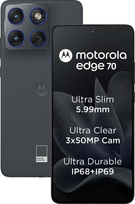 Motorola Edge 70 (PANTONE Gadget Grey, 8GB RAM, 256GB Storage)