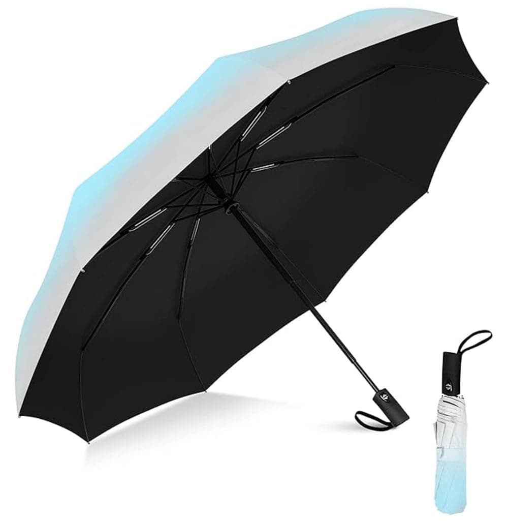 TEKCOOL Umbrella, UV Big Size Umbrella for Sun Protection Rain Windproof Strong Large 3 Fold for Men Women Kids Boys Girls Perfect & Stylish Windproof & Compact?.
