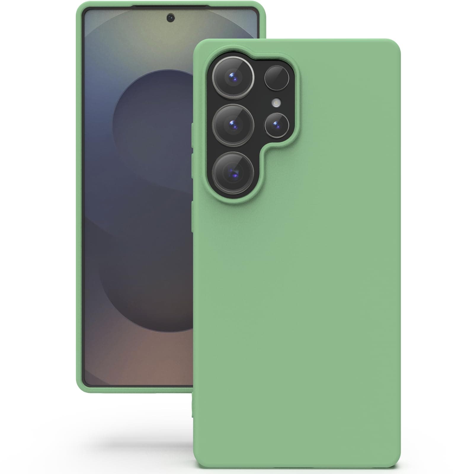 YATWIN Silicone Back Case for Samsung Galaxy S25 Ultra, Soft-Touch Phone Back Cover for Samsung Galaxy S25 Ultra - Mint Green