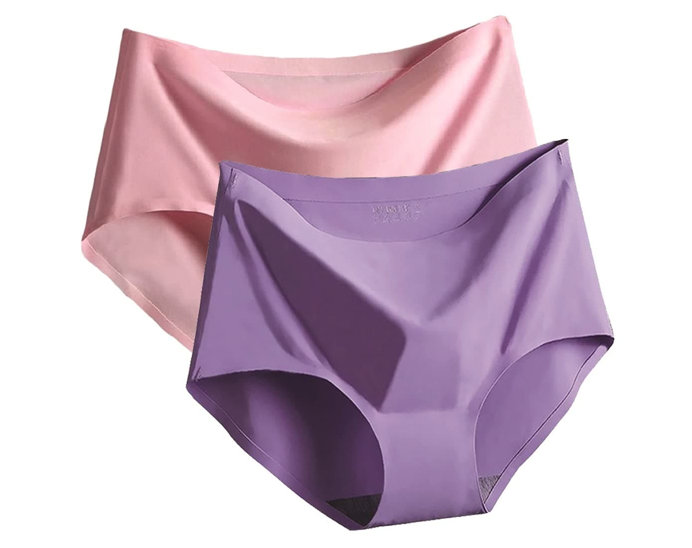 PLUMBURY Women's Other Hipsters (Pack of 2) (SEAMLESS HIPSTER PANTY_Pink/Purple_XL)