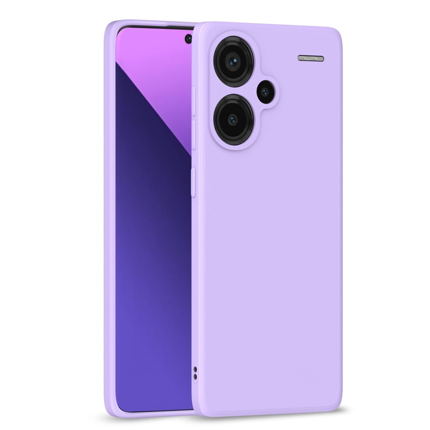 Pikkme Redmi Note 13 Pro Plus 5G Back Cover Camera Protection Shockproof Soft Matte Silicone Back Case for Redmi Note 13 Pro Plus 5G (Purple)