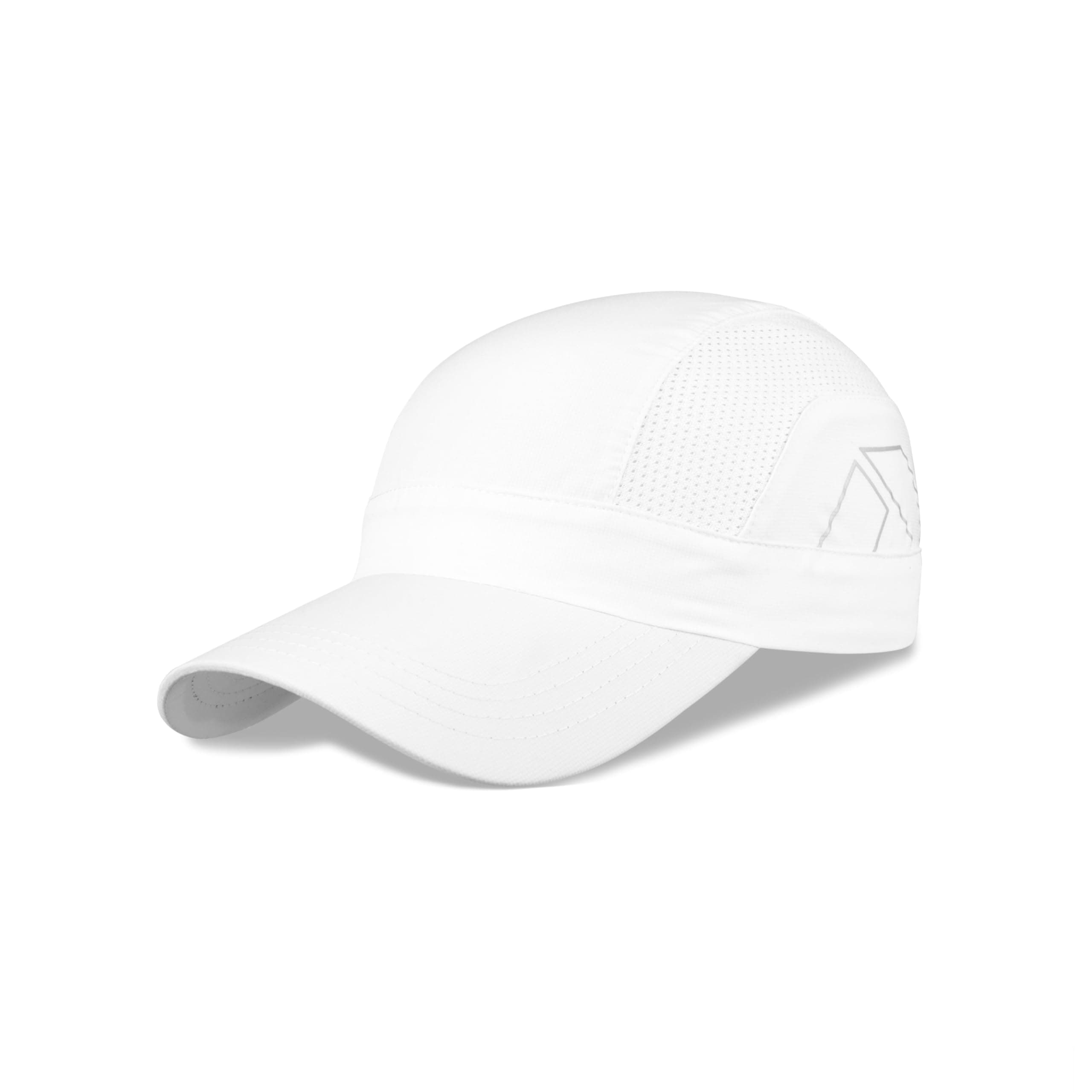 Nivia Aero Unisex Sports Cap, Lightweight Brick Dobby Weave Fabric, Built-in Vent Mesh Zones with Adjustable Strap for Outdoor Sports, Running, Training (White)