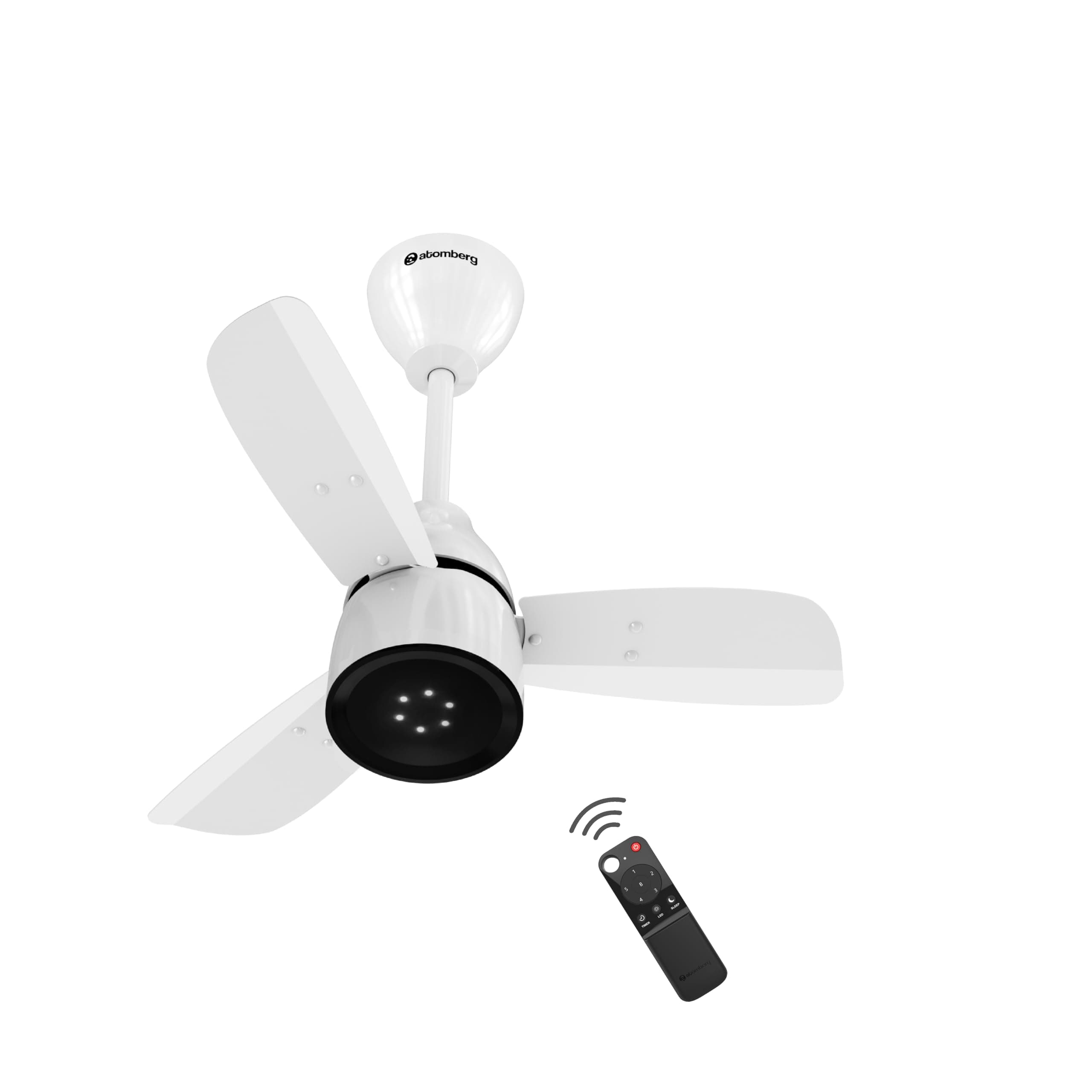 atomberg Renesa Enzel 600mm Newly Launched BLDC Ceiling Fan with Remote | BEE 5 star | High Air Delivery | LED Speed Indicator | Low Noise | Sleek Design | Power Saving | 3 Year Warranty | Gloss White